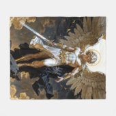 Erzengel Michael Himmel-Champion Fleecedecke (Vorderseite (Horizontal))