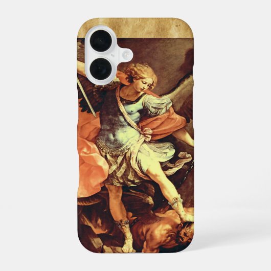 Erzengel Michael iPhone 16 Hülle (Rückseite)