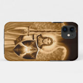 Erzengel-Michael iPhone Fall - Sepiaton Case-Mate iPhone Hülle (Rückseite (Horizontal))