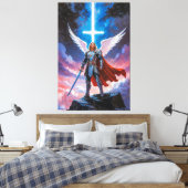 Erzengel Michael Leinwanddruck (Insitu (Schlafzimmer))