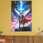 Erzengel Michael Leinwanddruck (Insitu (Wohnzimmer))