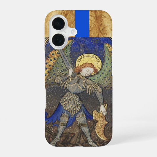 Erzengel Michael mit Teufel iPhone 16 Hülle (Rückseite)