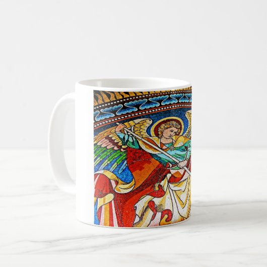 Erzengel Michael Mosiac, Kaiser Wilhelm Kirche Kaffeetasse (Vorderseite Links)