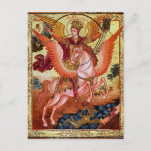Erzengel Michael Orthodoxe christliche Ikone Postkarte
