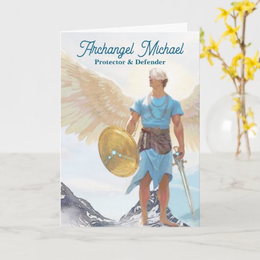 Erzengel Michael Protection Karte (Gelbe Blume)