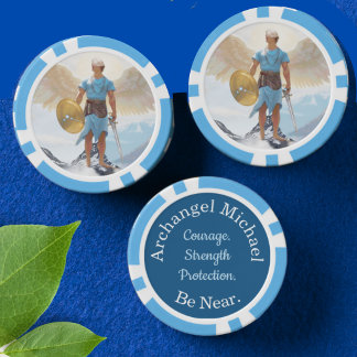 Erzengel Michael „Sei Nah“ Schutz-Talisman Pokerchips