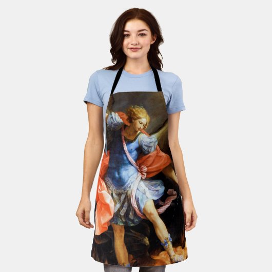 Erzengel Michael tramples Satan, Guido Reni Schürze (Getragen)