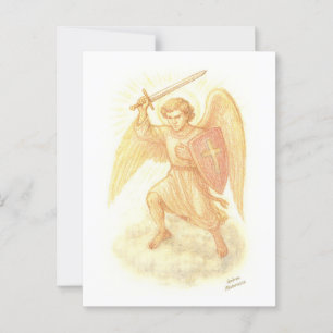 Erzengel mit Schwert Postkarte