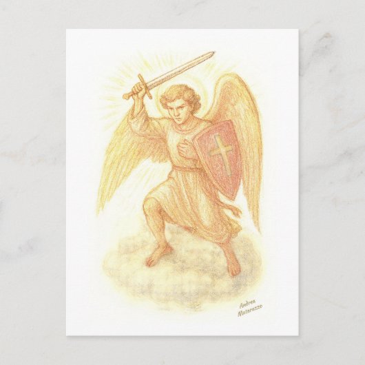 Erzengel mit Schwert Postkarte (Vorderseite)