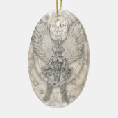 Erzengel Raguel Verzierung Keramik Ornament (Links)