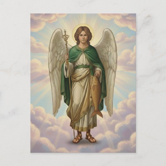 Erzengel Raphael Engel Postkarte (Vorderseite)