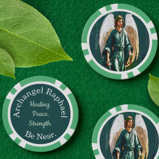 Erzengel Raphael „Sei Nah“ Heilungsgebetstoken Pokerchips