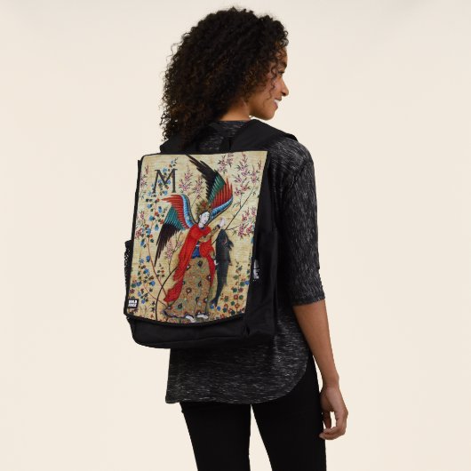 ERZENGEL-RAPHAEL UND FISCH-MONOGRAMM RUCKSACK (Ausgewaschen)