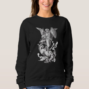 Erzengel Sankt Michael kämpft gegen den Drachen Ka Sweatshirt