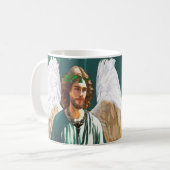 Erzengel Sankt Raphael Heilengel Gebetsgeschenk Kaffeetasse (Vorderseite Links)