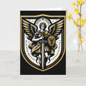 Erzengel St. Michael Christlich  Karte (Gelbe Blume)