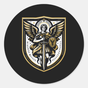 Erzengel St. Michael Christlich Runder Aufkleber