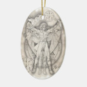 Erzengel Uriel Verzierung Keramik Ornament (Links)
