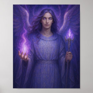 Erzengel Zadkiel – Hüter der violetten Flamme Poster