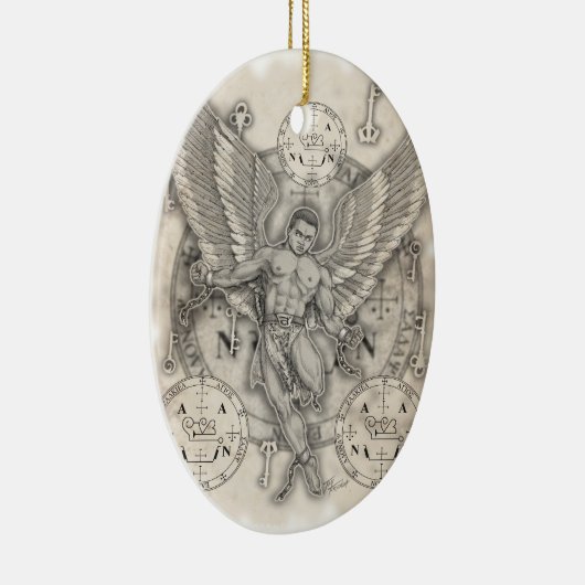 Erzengel Zadkiel Verzierung Keramik Ornament (Rechts)