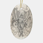 Erzengel Zadkiel Verzierung Keramik Ornament (Links)