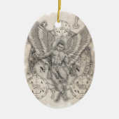 Erzengel Zadkiel Verzierung Keramik Ornament (Vorne)