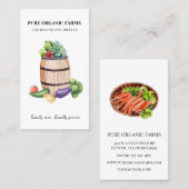 Erzeugung landwirtschaftlicher Gemüse Aquarellbild Visitenkarte (Vorne/Hinten)