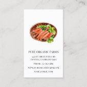 Erzeugung landwirtschaftlicher Gemüse Aquarellbild Visitenkarte (Rückseite)