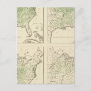 Erzeugung von Mais und Milcherzeugnissen, US-Litho Postkarte