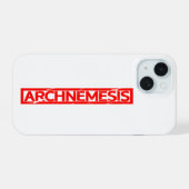 Erzfeind-Stempel iPhone 15 Hülle (Rückseite (Horizontal))