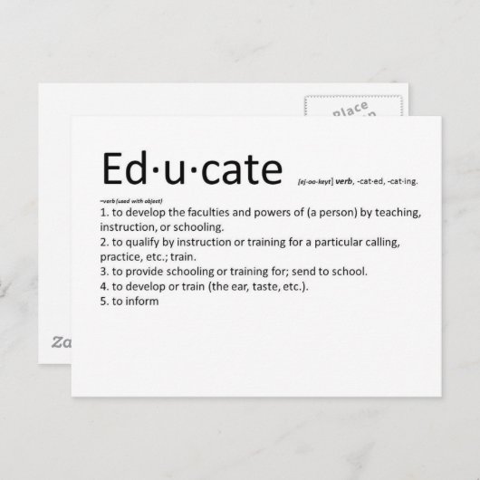 erziehen postkarte (Vorne/Hinten)