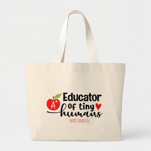 Erzieher der Tiny Humans Tote Tasche (Vorne)