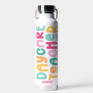 Erzieher Farbige Typografie Trinkflasche