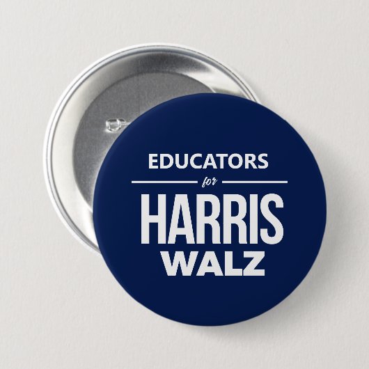 Erzieher für Harris Walz Button (Vorne & Hinten)