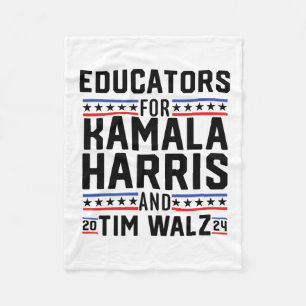 Erzieher für Kamala Harris und Tim Wheimer 2024 Fleecedecke