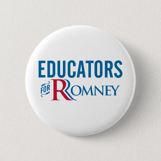 Erzieher für Romney Button (Vorderseite)