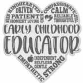 Erzieher im frühen Kindesalter, Lehrer im frühen K Aufkleber (Vorderseite)