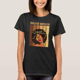 Erzieher Innovator Afro American Black T-Shirt