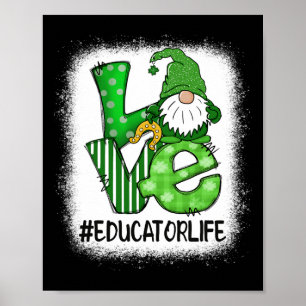 Erzieher Liebe St. Patricks Day Familie Matching G Poster