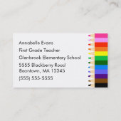 Erzieher-Regenbogen Visitenkarte (Rückseite)