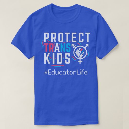 Erzieher schützen Trans Kids übersetzen LGBT-Stolz T-Shirt (Design vorne)