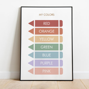 Erzieherische My Colors   Homeschoikoposter Poster