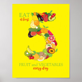 Erzieherische und gesunde Ernährung Unterricht Poster