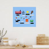 Erzieherisches Kinderposter über Farbe Poster (Küche)