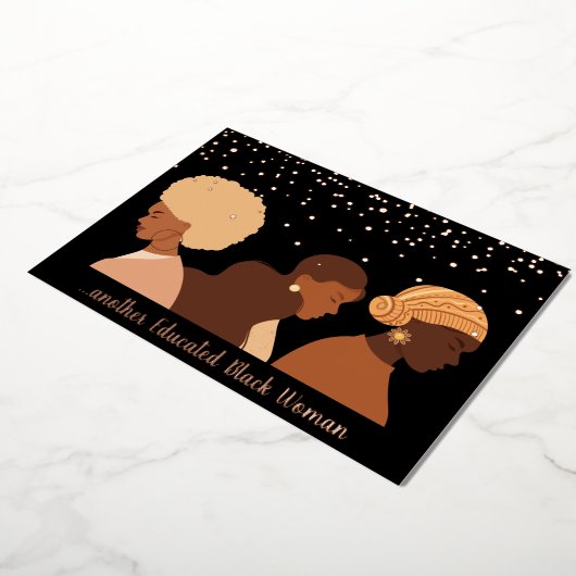 Erziehte Schwarze Frau 2022 Abschluss Einladung (Gedreht)