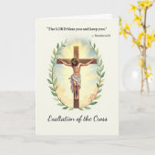 Erziehung des Friedens und der Segnungen des Kreuz Karte (Gelbe Blume)