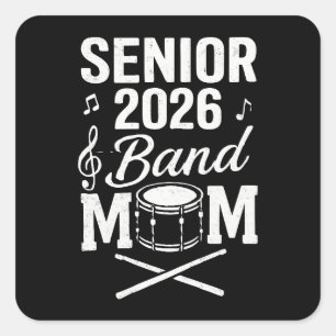 Erziehungsberechtigte/r der Senior-Band 2026 Quadratischer Aufkleber