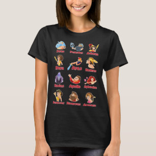 Erziehungsgötter und Göttinnen des alten Griechisc T-Shirt