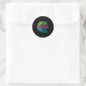 Erziehungskrieger Runder Aufkleber (Tasche)