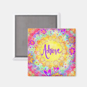 Erzielen Sie Hübschen Spaß mit floraler Moderne In Magnet (Vorderseite/Rückseite)